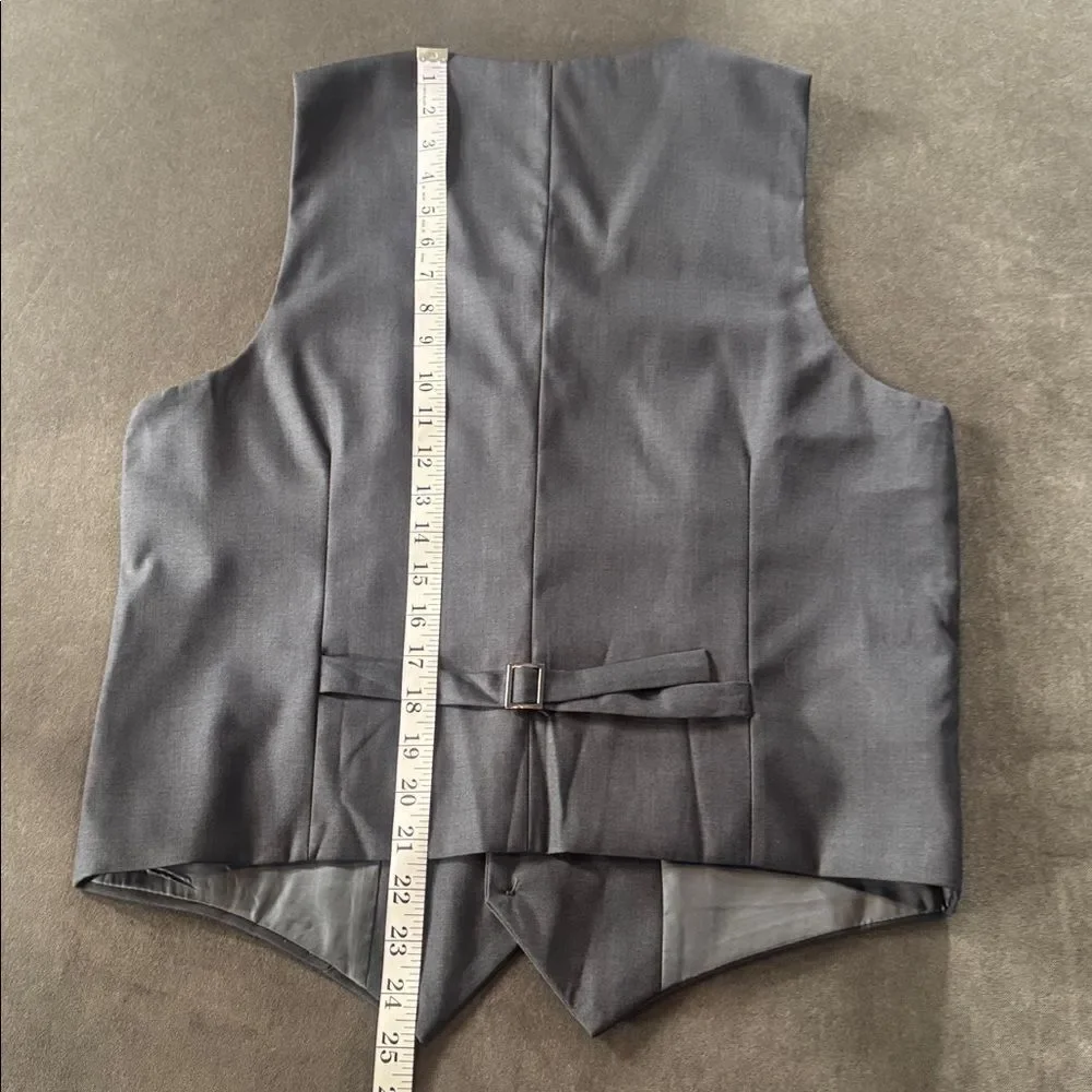 Men’s Dark Gray 3 Piece Wedding Formal Suit Notched Lapel 34 Jacket 31 Pants NEW